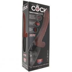 Pipedream King Cock Triple Threat 7.5 Inch Thrusting Cock -Outlet Vibrators Store media 069f63f9 8d81 44c1 8b31 0800586dcb2b 800x@2x