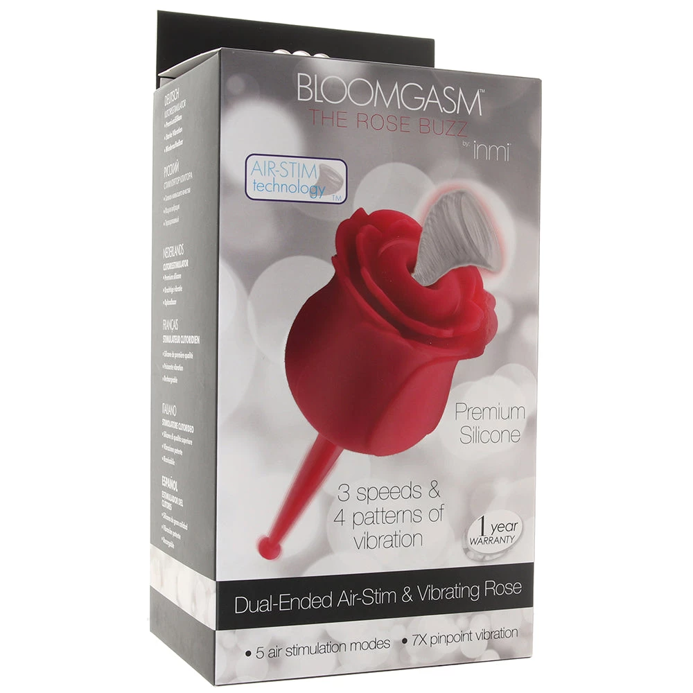 XR Brands Inmi Bloomgasm The Rose Buzz Air Stim & Vibe 8 XR Brands Inmi Bloomgasm The Rose Buzz Air Stim & Vibe - Image 6