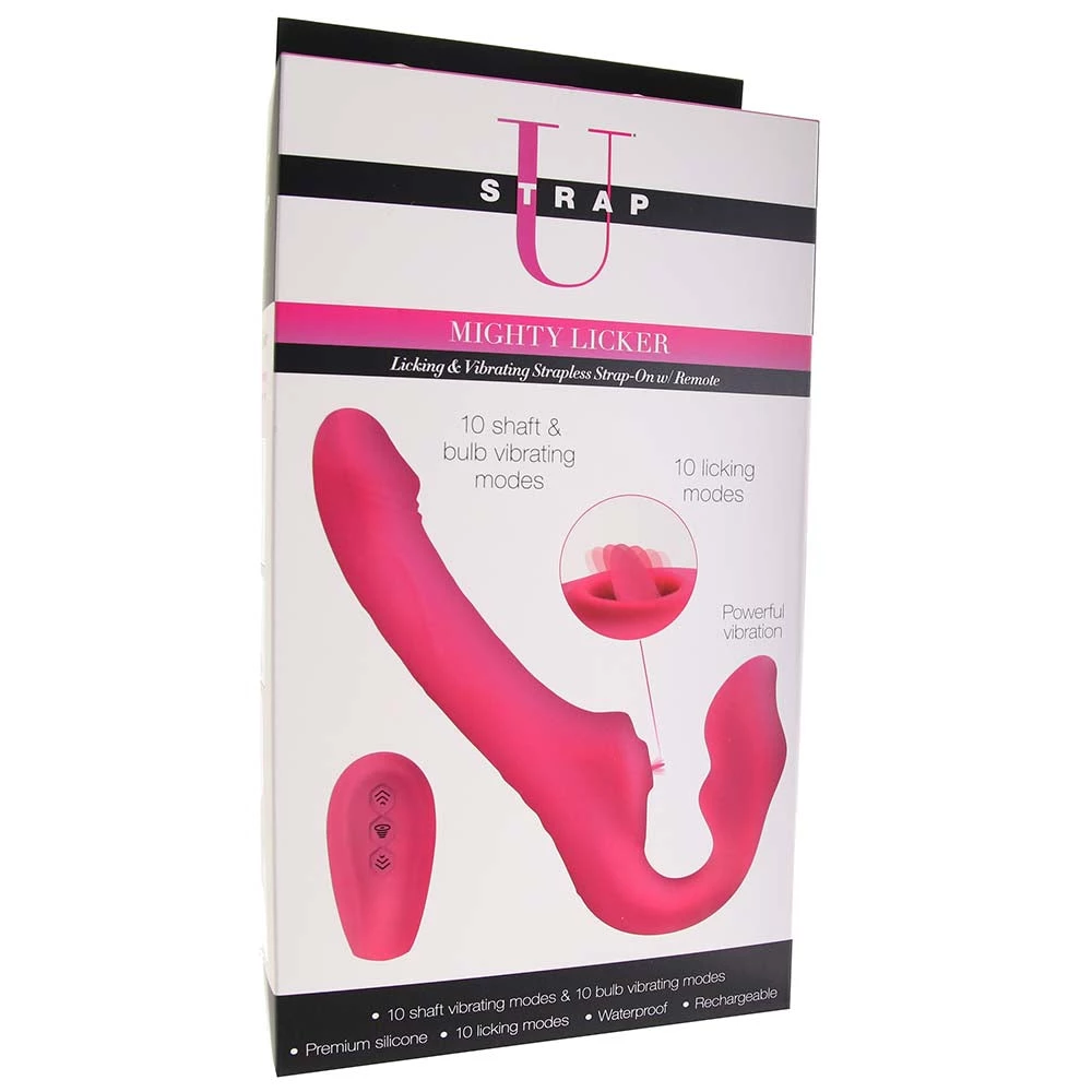 XR Brands Strap U Mighty Licker Strapless Strap-On Vibe 8 XR Brands Strap U Mighty Licker Strapless Strap-On Vibe - Image 6