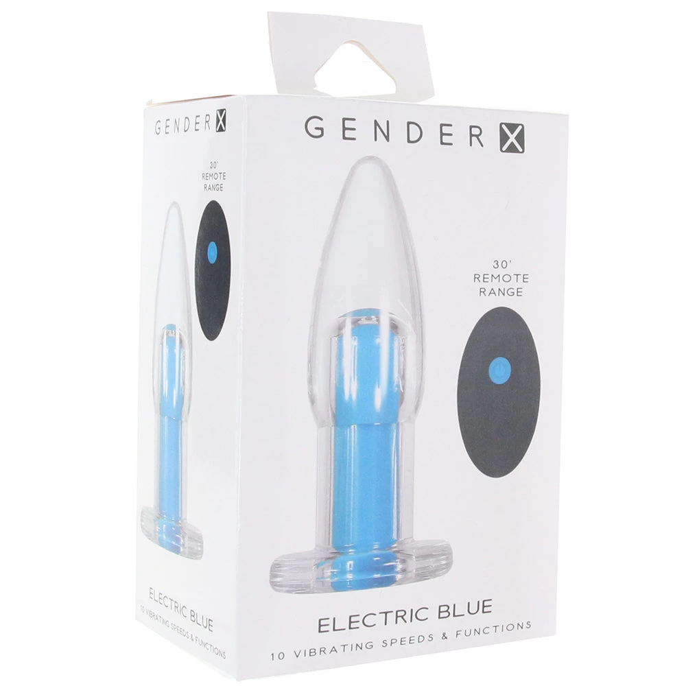 Evolved Novelties Gender X Electric Blue Clear Plug Vibe 8 Evolved Novelties Gender X Electric Blue Clear Plug Vibe - Image 6