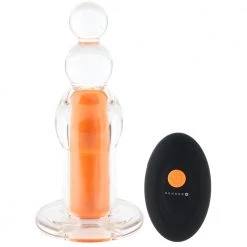 Evolved Novelties Gender X Orange Dream Clear Beaded Plug Vibe