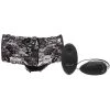 X-Gen Black Lace Boyshort & Love Egg