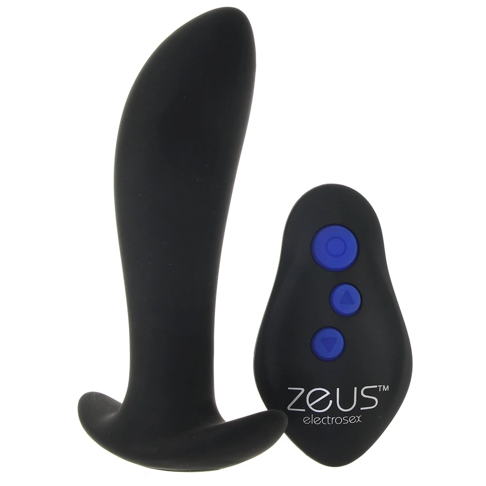 XR Brands Zeus Pro-Shocker Vibrating E-Stim Prostate Plug 3 XR Brands Zeus Pro-Shocker Vibrating E-Stim Prostate Plug