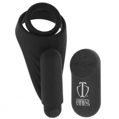 XR Brands Trinity Vibes Remote C-Ring With Taint Stimulator