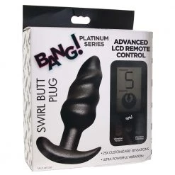 XR Brands Bang! Remote Vibrating Swirl Plug -Outlet Vibrators Store media 61112f9f 15ad 4c8a 8c35 7e36a0dfcd51 800x@2x