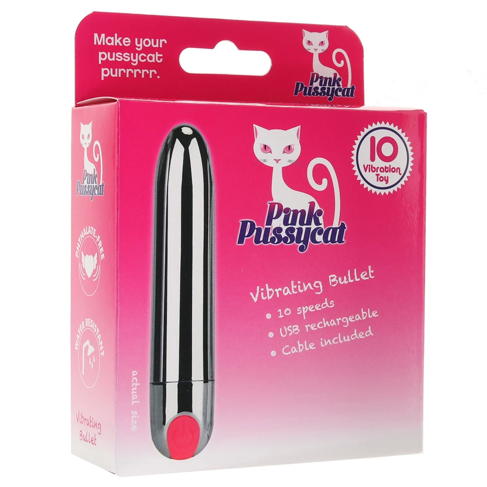 Cousins Group Pink Pussycat Rechargeable Silver Bullet Vibe 8 Cousins Group Pink Pussycat Rechargeable Silver Bullet Vibe - Image 6