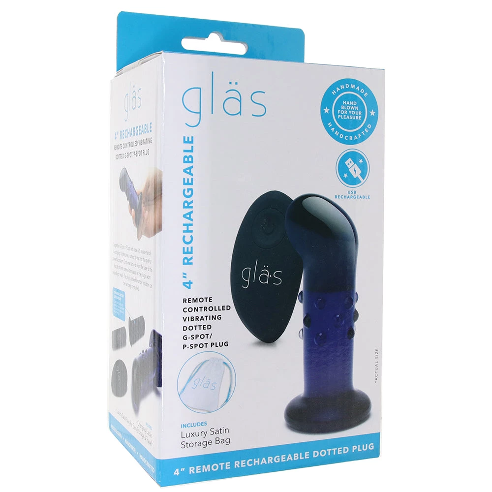 Electric Eel Gläs 3.5 Inch Dotted Remote Vibrating Butt Plug 8 Electric Eel Gläs 3.5 Inch Dotted Remote Vibrating Butt Plug - Image 6