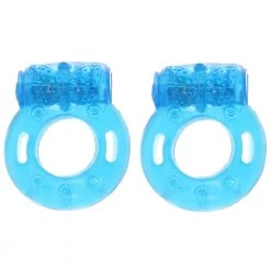 Blush Stay Hard Vibrating Cock Ring 2 Pack