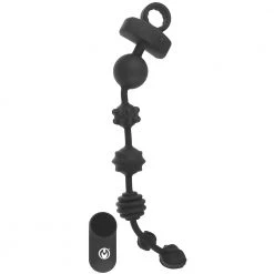 XR Brands Master Series Dark Rattler Remote Anal Bead Vibe