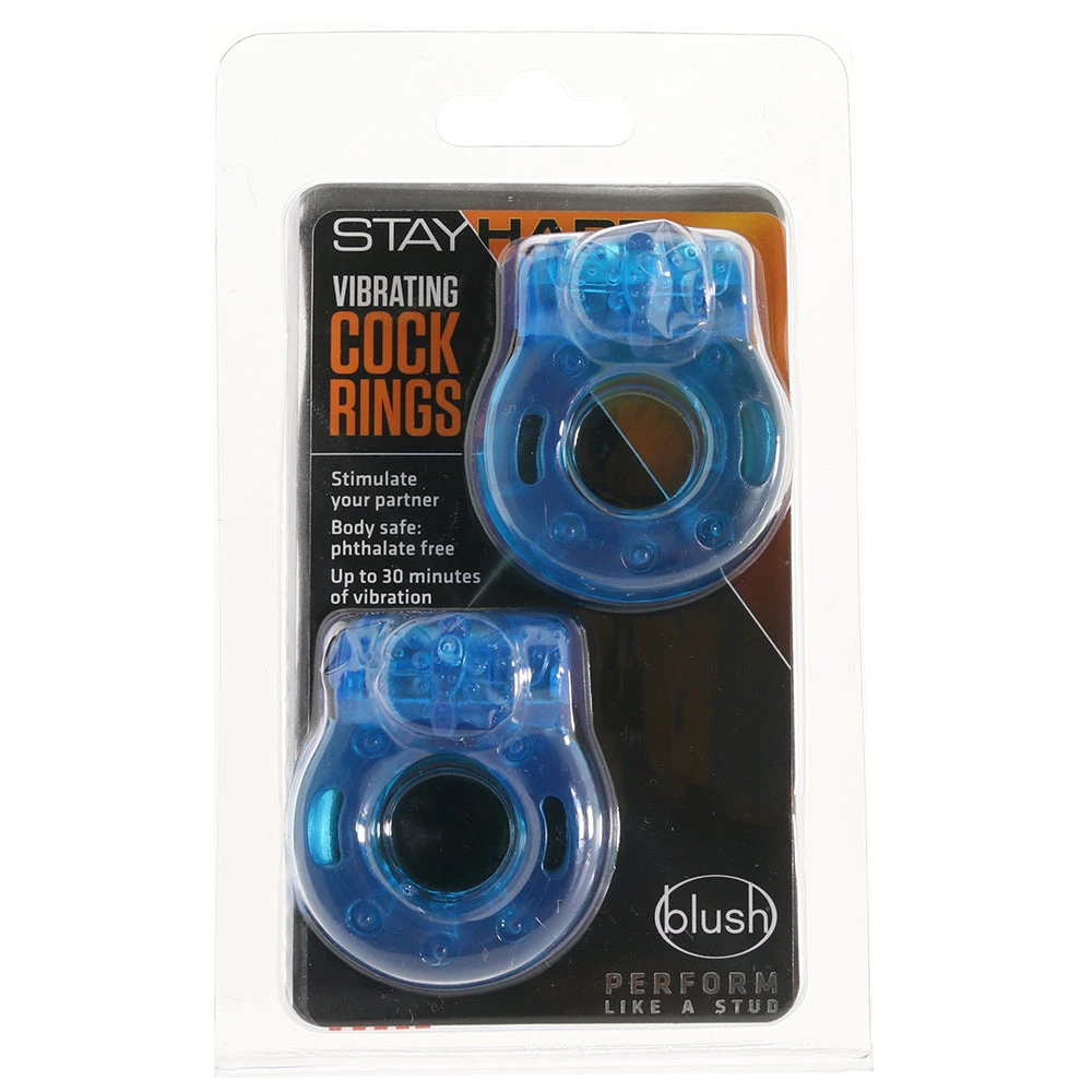 Blush Stay Hard Vibrating Cock Ring 2 Pack 8 Blush Stay Hard Vibrating Cock Ring 2 Pack - Image 6