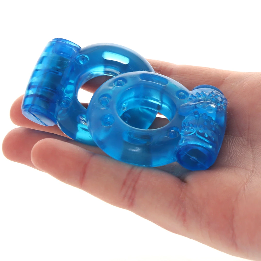 Blush Stay Hard Vibrating Cock Ring 2 Pack 6 Blush Stay Hard Vibrating Cock Ring 2 Pack - Image 4