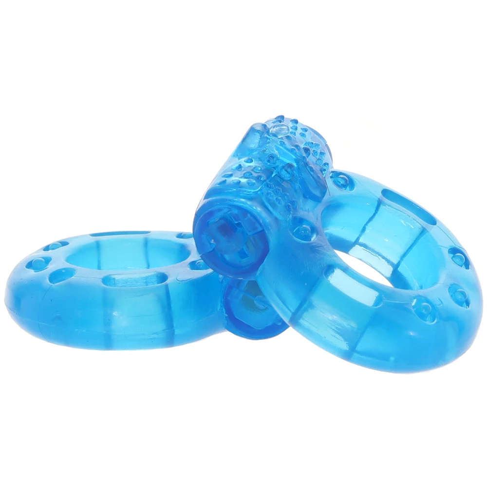 Blush Stay Hard Vibrating Cock Ring 2 Pack 5 Blush Stay Hard Vibrating Cock Ring 2 Pack - Image 3