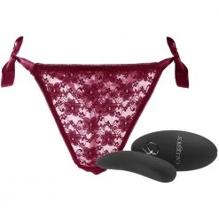 CalExotics Remote Control Burgundy Lace Thong & Vibe Set